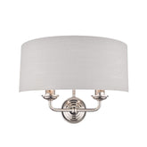 Laura Ashley Sorrento Wall Light Polished Nickel Silver Shade
